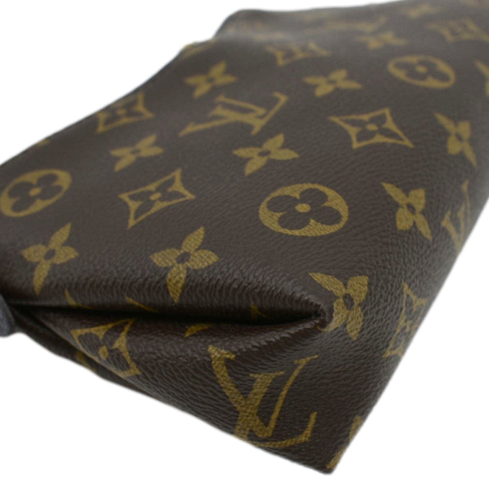 Louis Vuitton Pallas Monogram Canvas Clutch Crossbody Bag Navy Blue