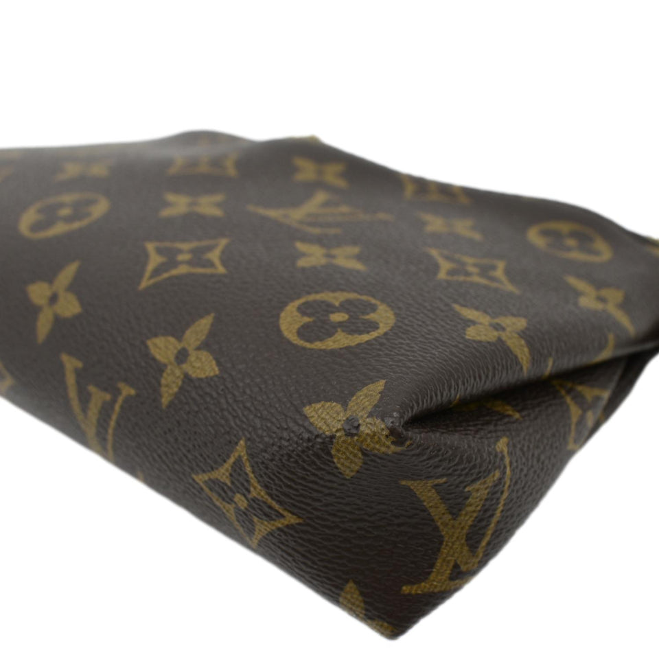 Louis Vuitton Pallas Monogram Canvas Clutch Crossbody Bag Navy Blue