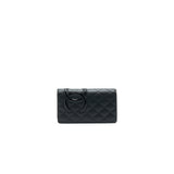 Chanel Cambon Line Bifold Long Wallet Black
