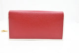Gucci x Adidas Long Wallet on Chain in Red and White Leather
