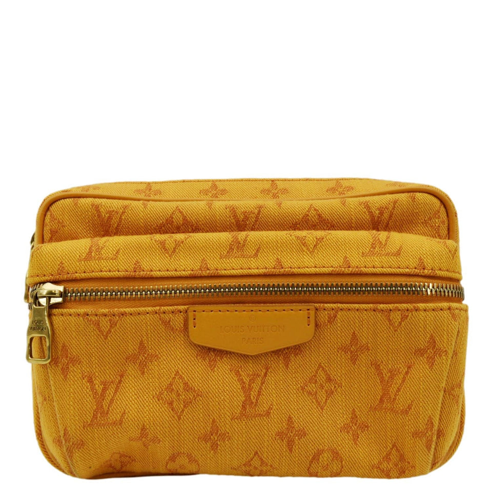 Louis Vuitton Outdoor Messenger Monogram Denim Belt Bag Orange