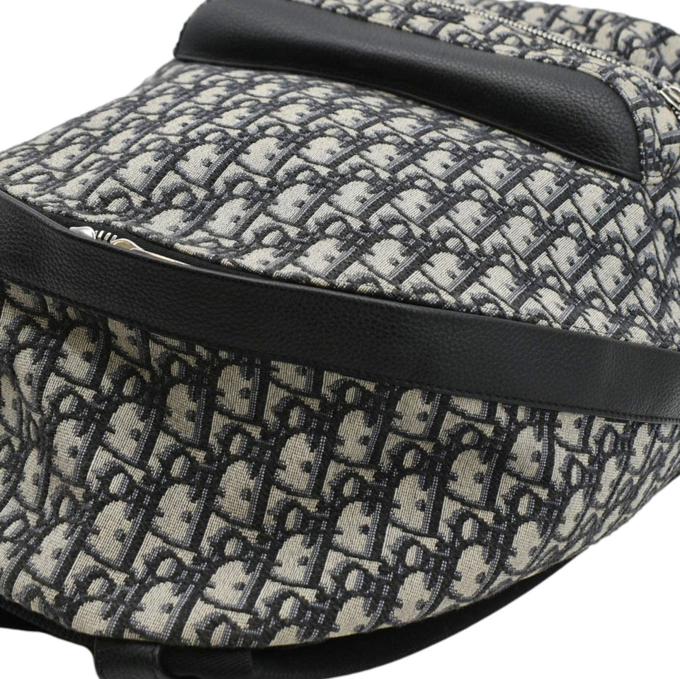 Christian Dior Kids Rider Mini Oblique Jacquard Backpack Beige