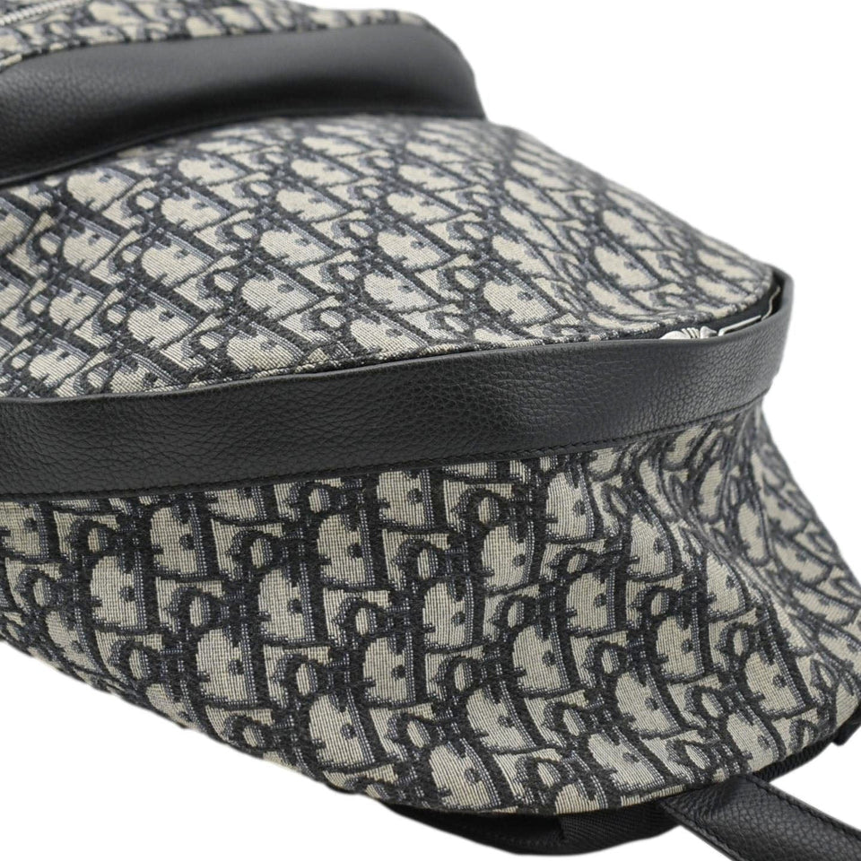 Christian Dior Kids Rider Mini Oblique Jacquard Backpack Beige