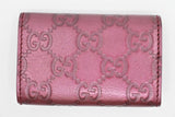 Gucci Key Pouch in Raspberry Metalic Guccissima Leather