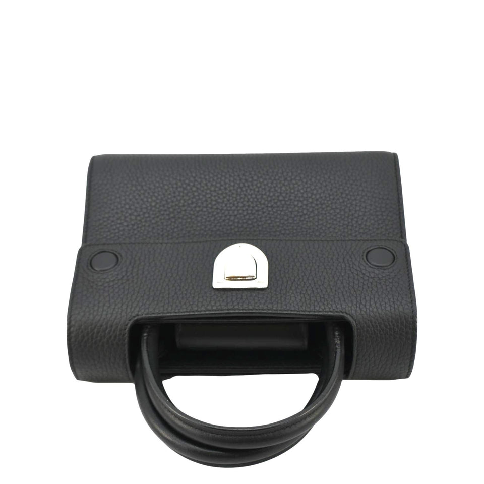 Christian Dior Diorever Flap Leather Shoulder Bag Black