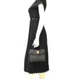 Christian Dior Diorever Flap Leather Shoulder Bag Black