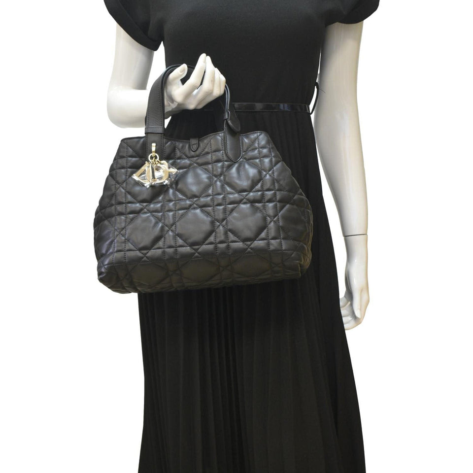 Christian Dior Medium Toujours Leather Shoulder Bag Black