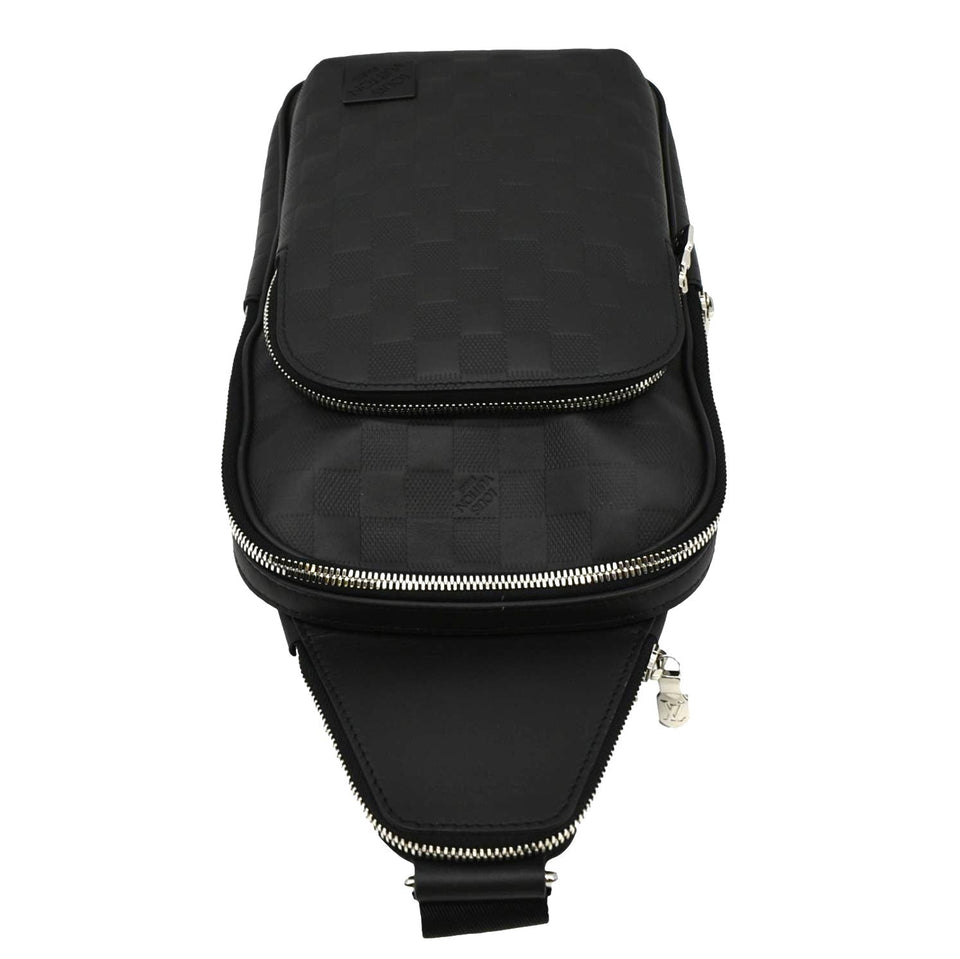 Louis Vuitton Avenue Sling Damier Infini Leather Backpack Bag Black