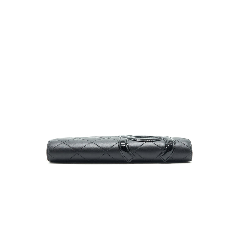 Chanel Cambon Line Bifold Long Wallet Black