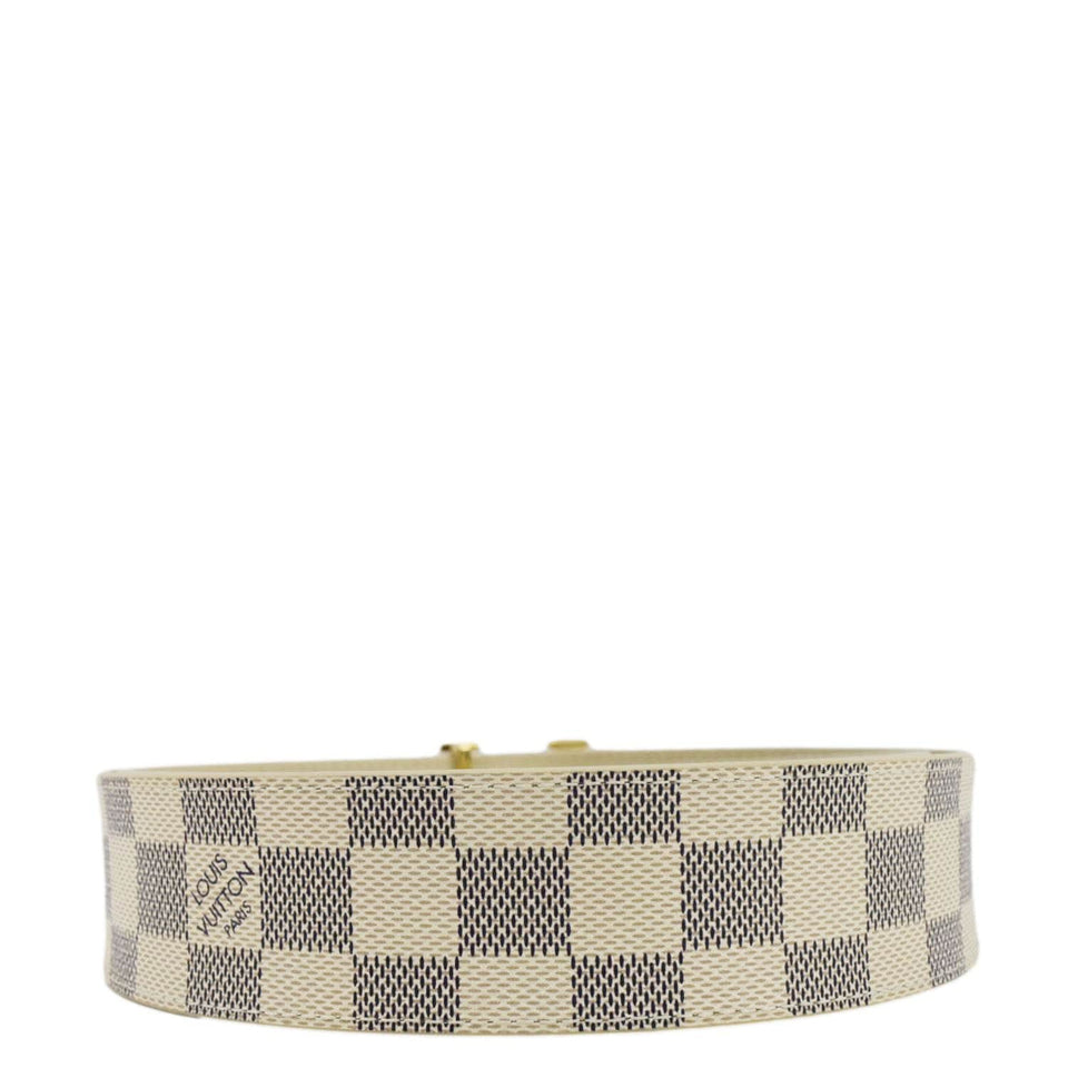 Louis Vuitton Damier Azur LV Initiales Belt White