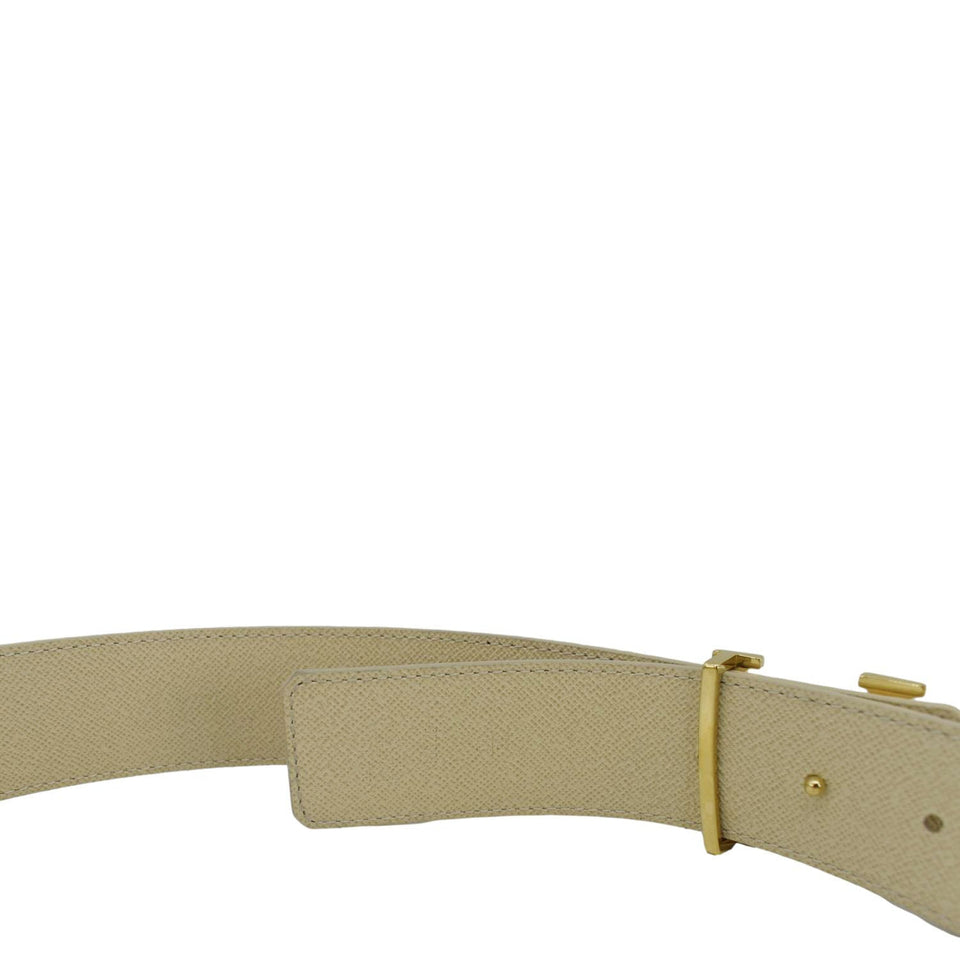 Louis Vuitton Damier Azur LV Initiales Belt White