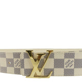 Louis Vuitton Damier Azur LV Initiales Belt White