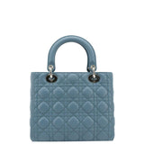 Christian Dior Lady Dior Medium Leather Shoulder Bag Sky Blue