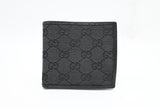 Gucci Compact Bifold Wallet in Black Canvas