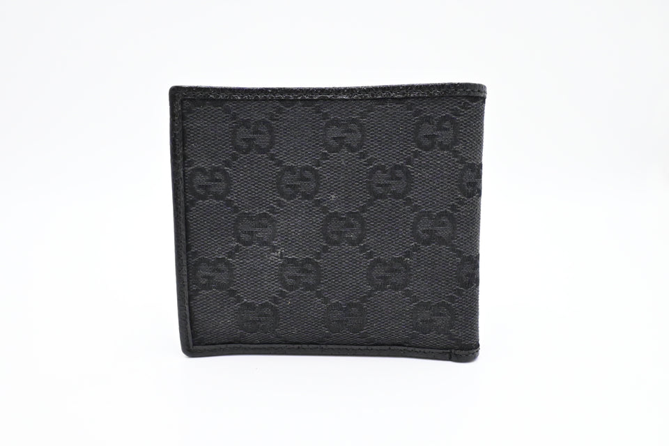 Gucci Compact Bifold Wallet in Black Canvas