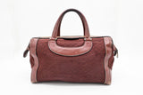 Gucci Boston Bag in Red Micro GG Canvas