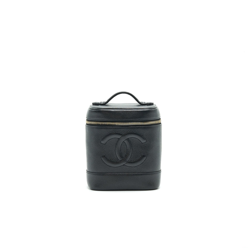 Chanel Vintage Vanity Case Caviar Black