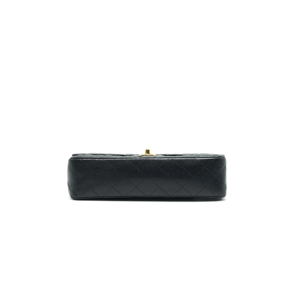 Chanel Medium Classic Double Flap Bag Caviar Black  Serial16