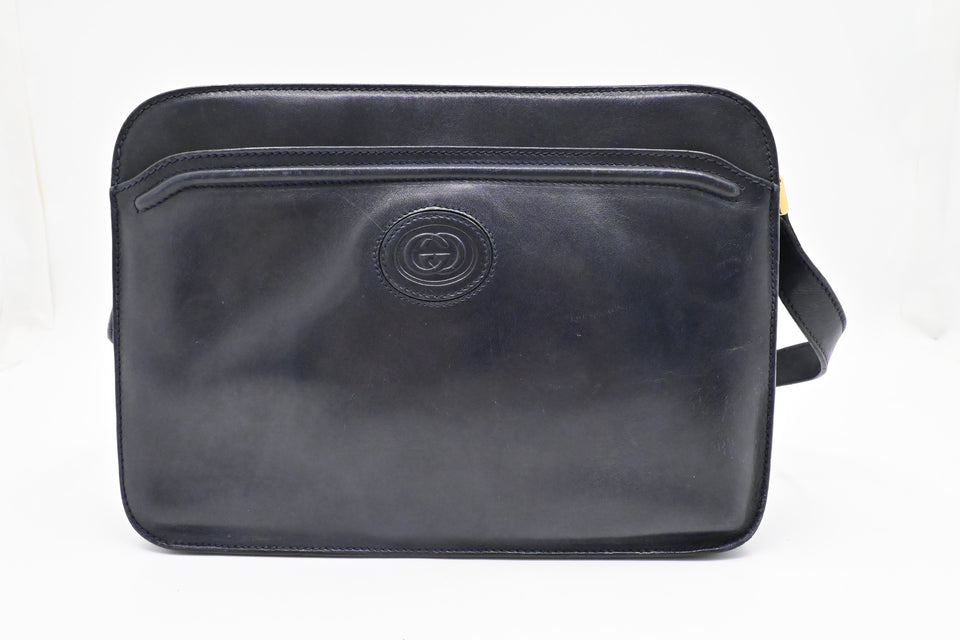 Gucci Crossbody Bag in Dark Navy Blue Leather