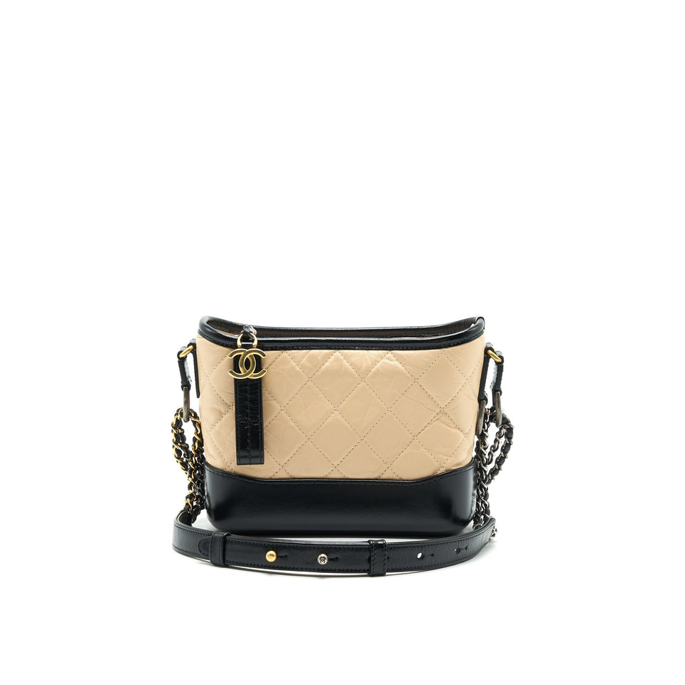 Chanel SMALL GABRIELLE HOBO BAG BEIGE/BLACK