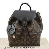 Louis Vuitton Montsouris NM Monogram Canvas Leather Backpack Bag Black