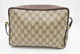 Gucci Crossbody Bag in GG Supreme Canvas & Brown Leather