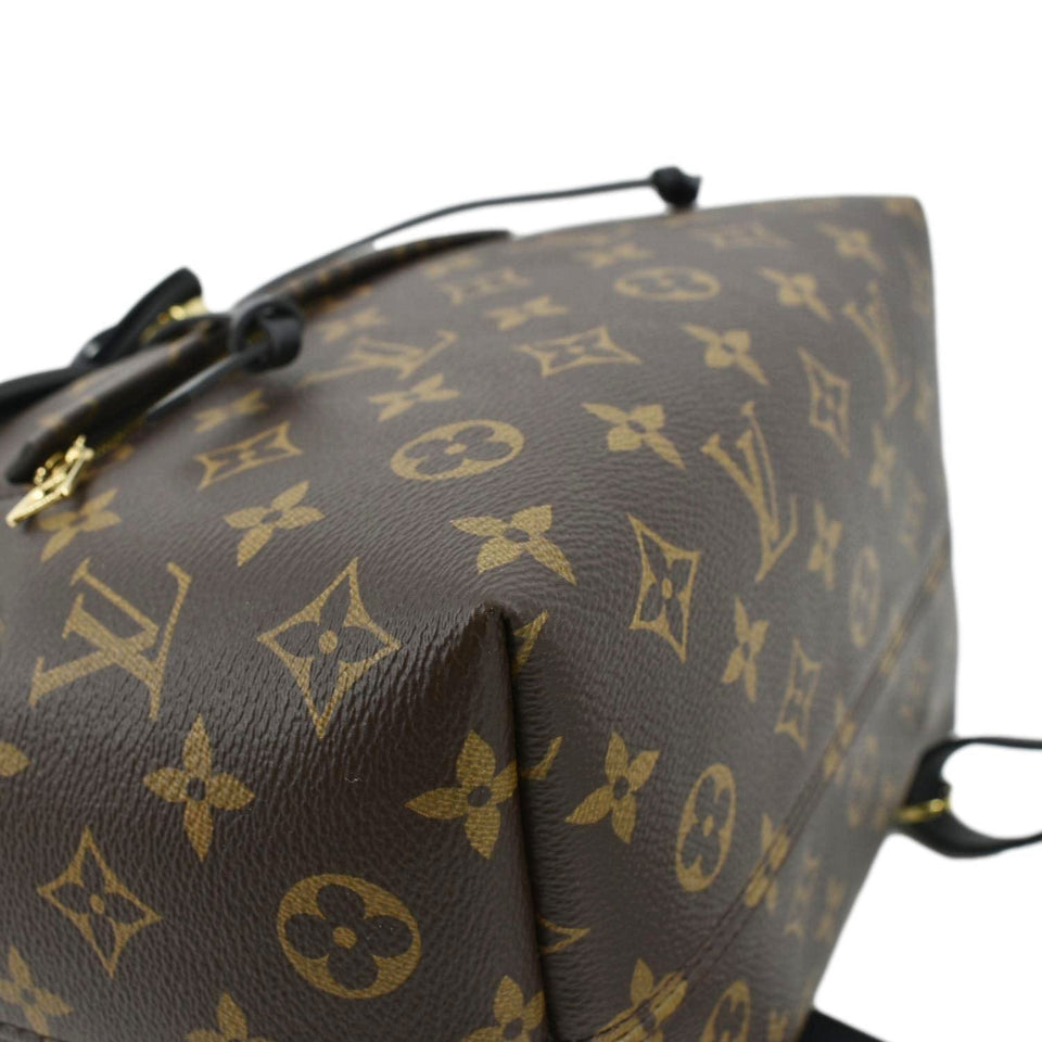 Louis Vuitton Montsouris NM Monogram Canvas Leather Backpack Bag Black