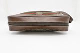 Gucci Crossbody Bag in GG Supreme Canvas & Brown Leather