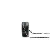 Chanel Camellia Round Clutch With Chain Black