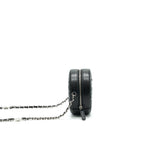 Chanel Camellia Round Clutch With Chain Black