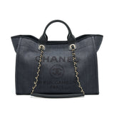 Chanel Medium Deauville Tote In Black