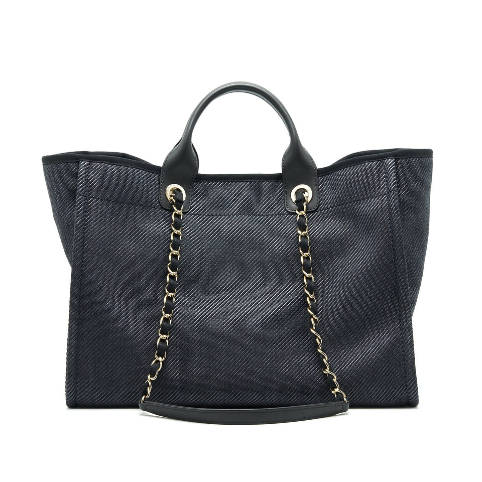 Chanel Medium Deauville Tote In Black