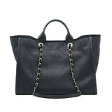 Chanel Medium Deauville Tote In Black