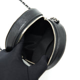 Chanel Camellia Round Clutch With Chain Black