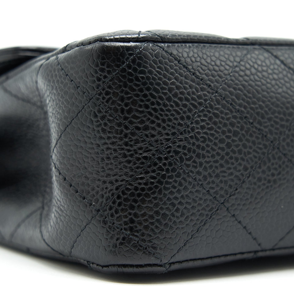 Chanel Medium Classic Double Flap Bag Caviar Black  Serial16