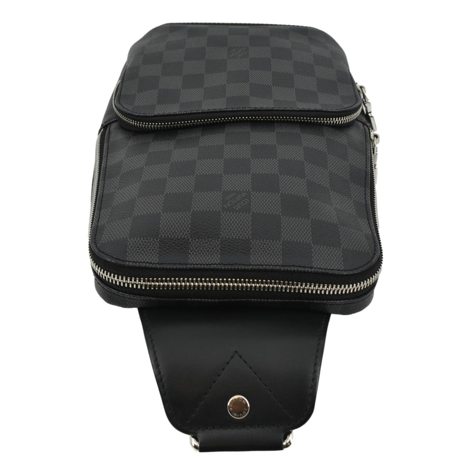 Louis Vuitton Avenue Sling Damier Graphite Backpack Bag Black