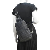 Louis Vuitton Avenue Sling Damier Graphite Backpack Bag Black