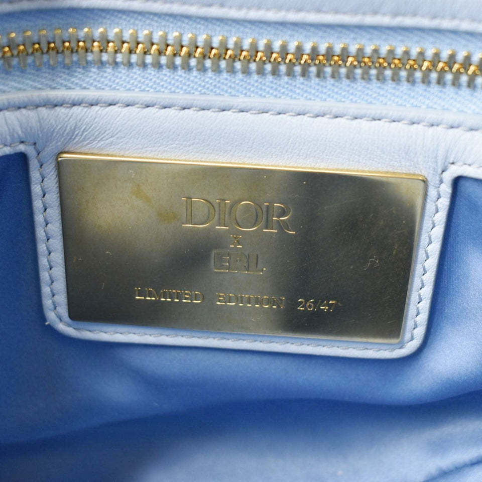 Christian Dior x ERL Micro Venice Saddle Nylon Crossbody Bag Light Blue