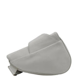 Christian Dior Mens Saddle Grained Calfskin Leather Satchel Bag White