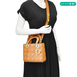 Christian Dior My ABCDior Small Cannage Leather Shoulder Bag Orange