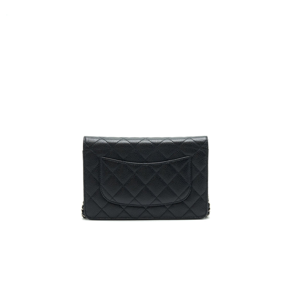 Chanel Caviar Wallet on Chain Black