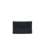 Chanel Caviar Wallet on Chain Black