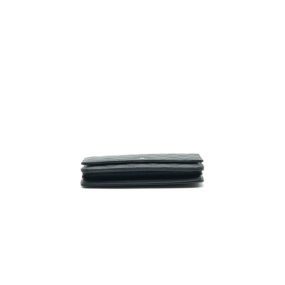 Chanel Caviar Wallet on Chain Black