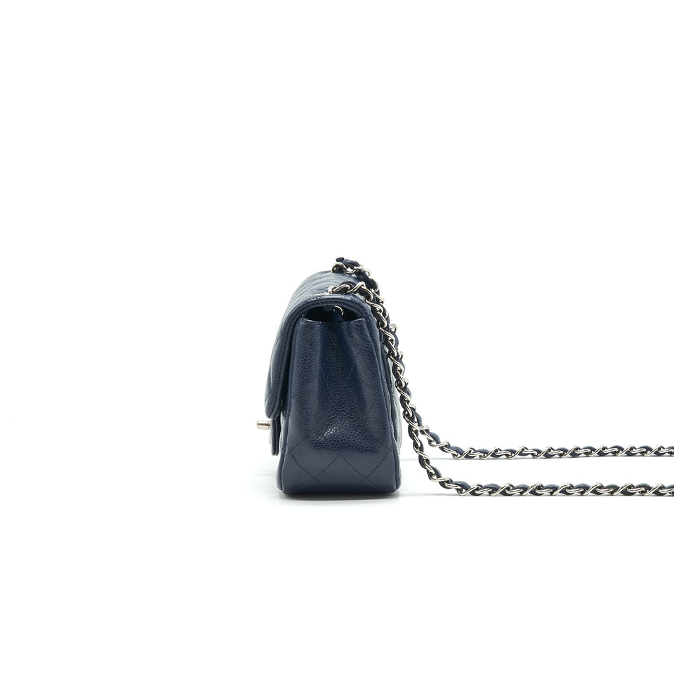 Chanel Mini Square Caviar Navy  serial 18