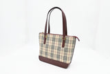 Burberry Shoulder Bag in Cream Checked Canvas