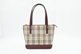 Burberry Shoulder Bag in Cream Checked Canvas