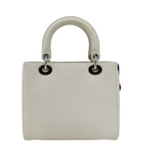 Christian Dior Lady Dior Patch Embellished Leather Tote Bag White