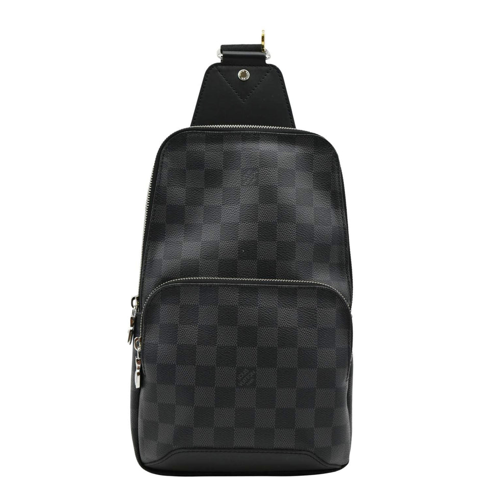 Louis Vuitton Avenue Sling Damier Graphite Backpack Bag Black