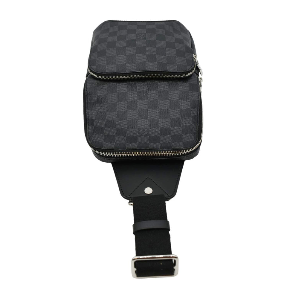 Louis Vuitton Avenue Sling Damier Graphite Backpack Bag Black