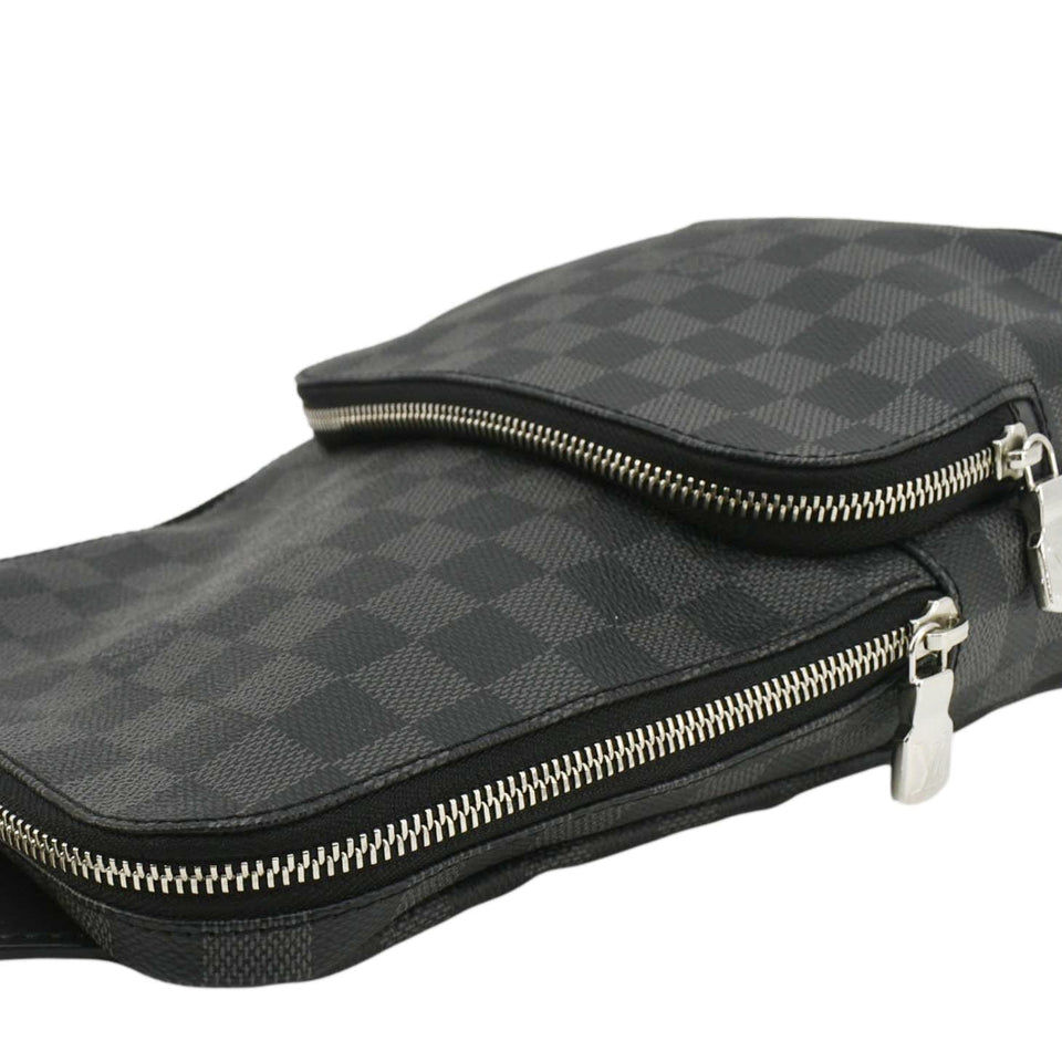 Louis Vuitton Avenue Sling Damier Graphite Backpack Bag Black